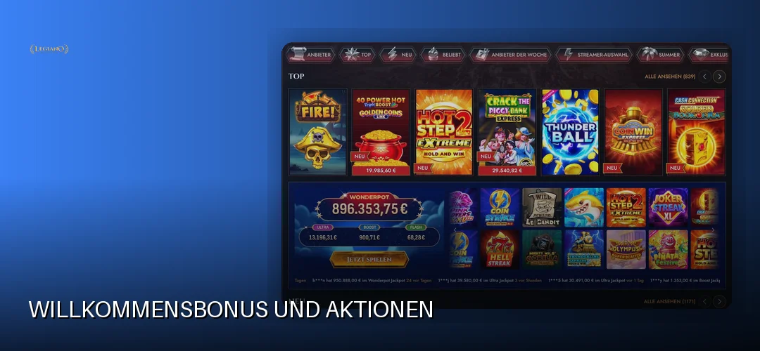 Willkommensbonus und Aktionen