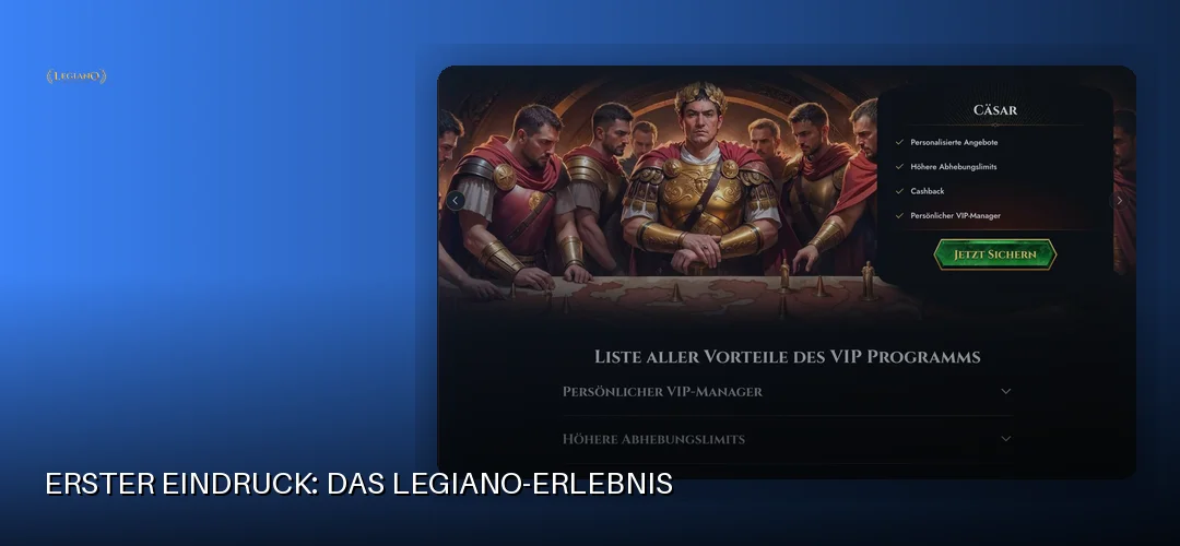 Erster Eindruck: Das Legiano-Erlebnis