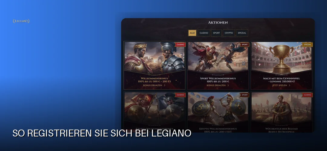 So registrieren Sie sich bei Legiano